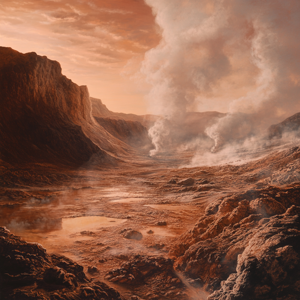 горячая вода на Марсе