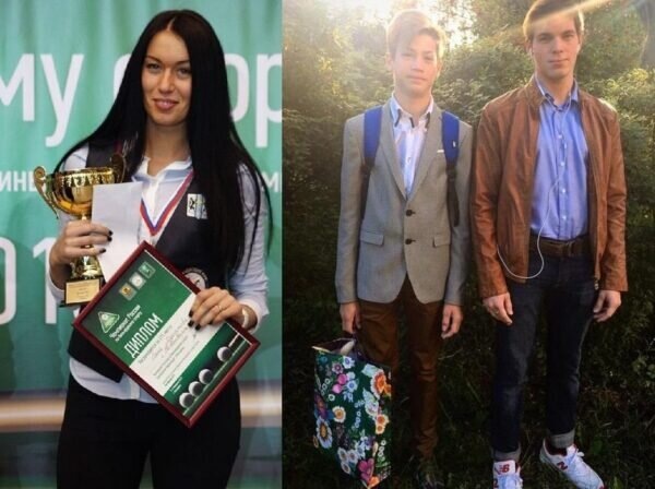    Ольга Мухортова и сыновья Трубинера