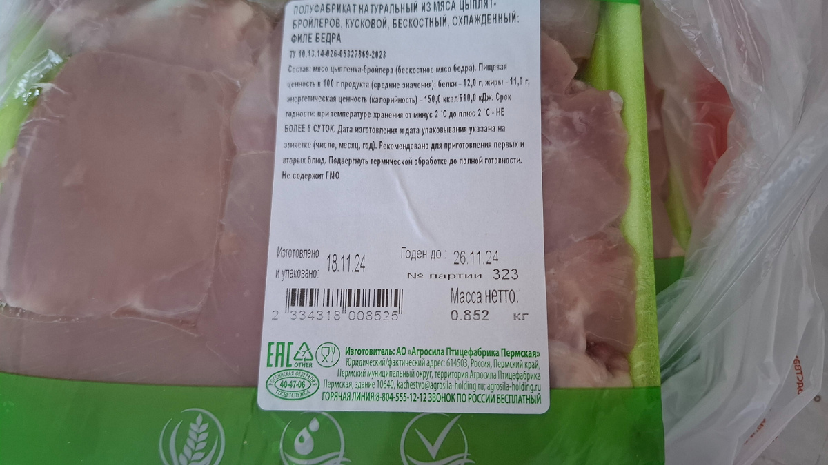 Мясо по акции