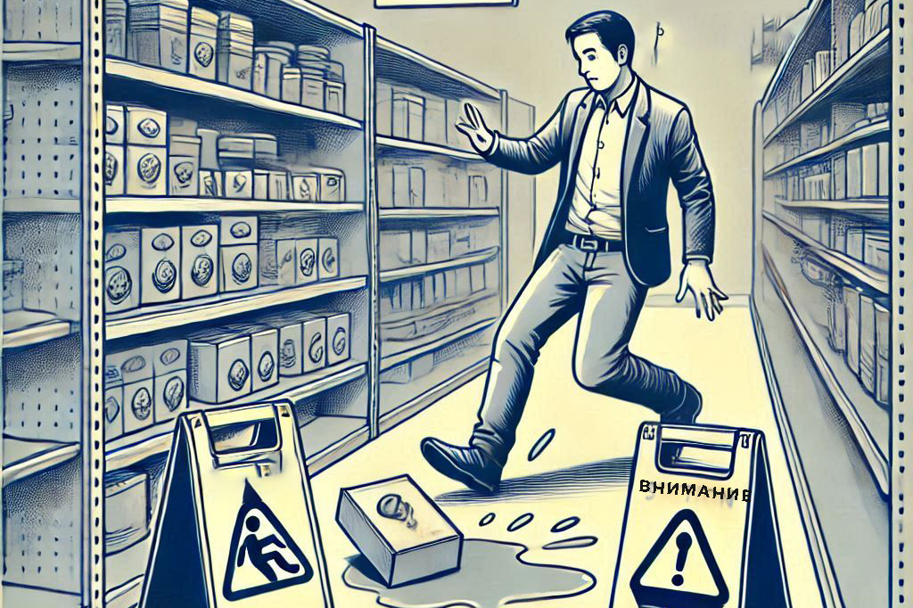 Разбил товар в магазине