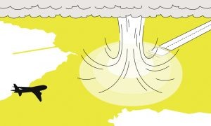    Микрошквал на пути самолёта