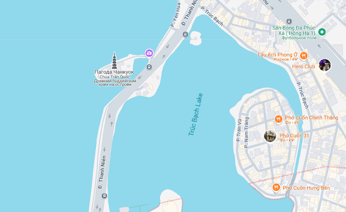 Расположение пагоды Чанкуок на карте, взято с открытого источника