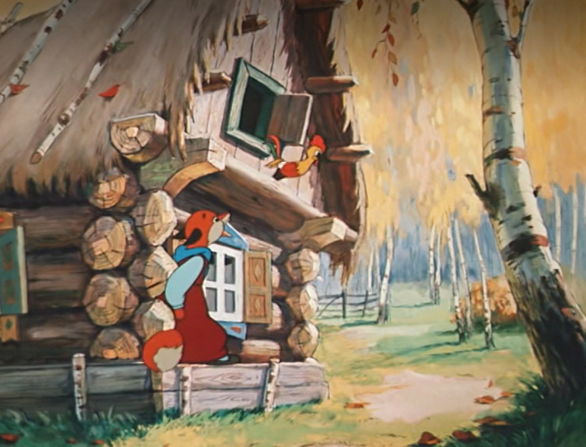 Кадр из мультфильма "Петушок-золотой гребешок", 1955 г., режиссеры Пётр Носов, Дмитрий Анпилов, сценарист Пётр Носов, композитор Родион Щедрин (скриншот) 