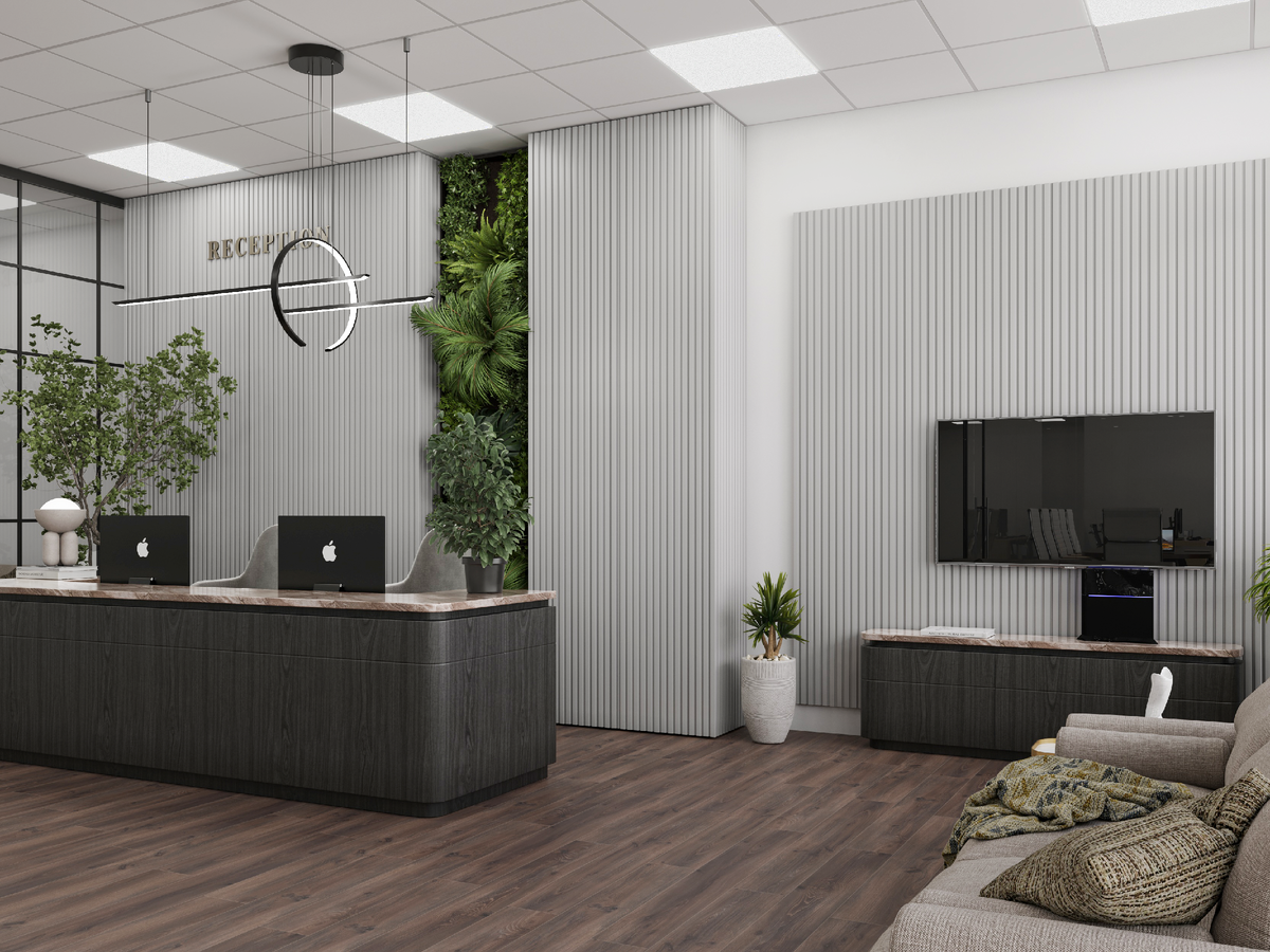 Стеновые панели LineArt в офисном пространстве