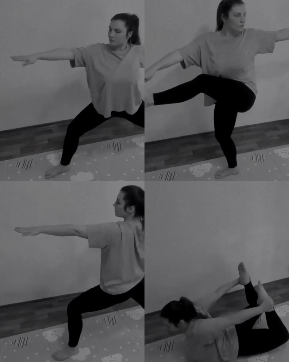 домашние занятия. используем детский коврик вместо коврика для йоги 👍