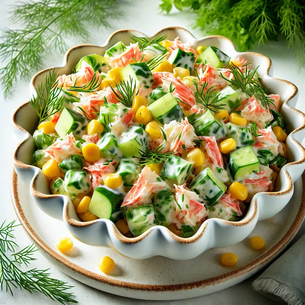 Крабовый салат рецепт