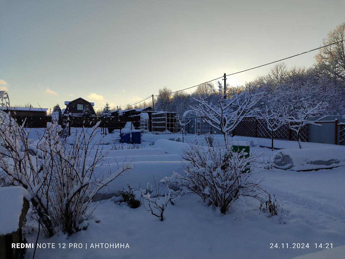 В воскресенье была чудесная погода, доделали с супругом мелкие дела на участке. Сезон закрыт!