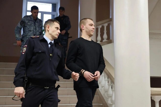 Никита Журавель в суде. Фото: Алексей Волхонский / V1.RU