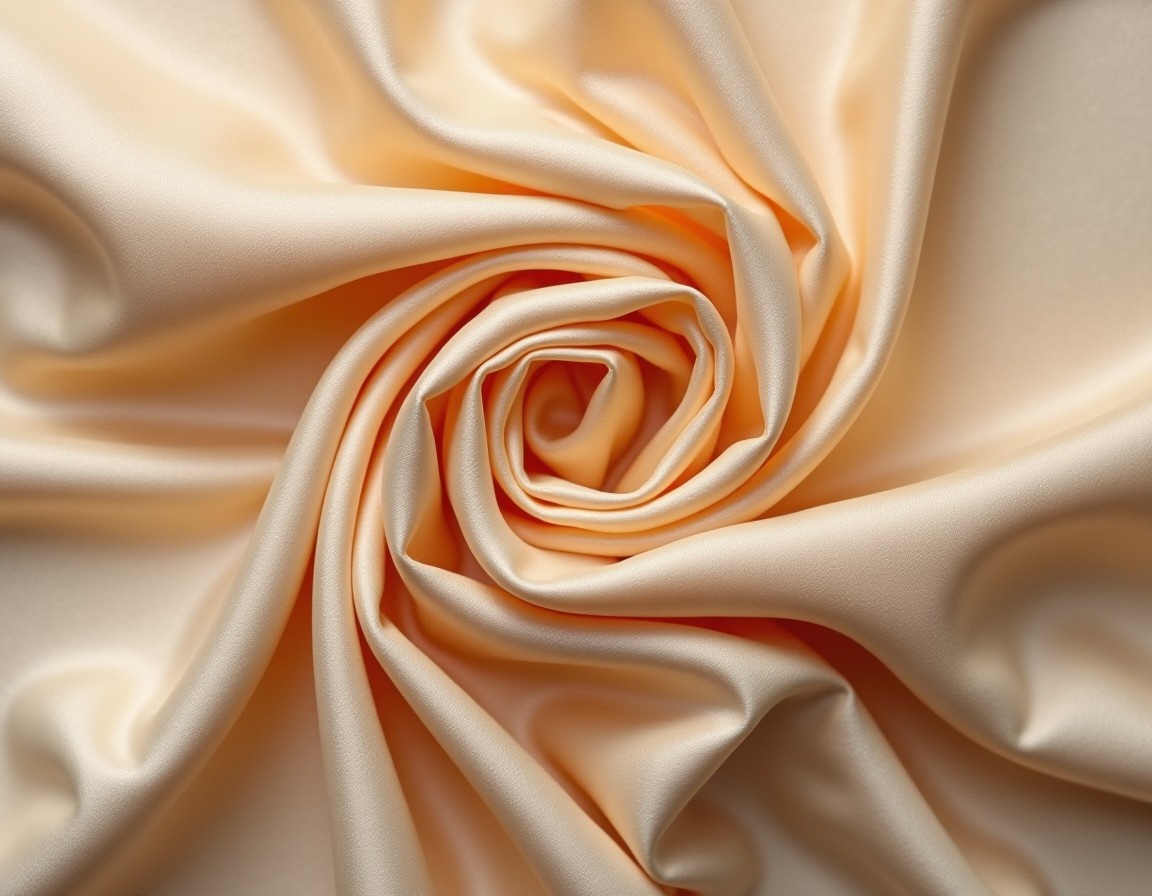 Натуральный шелк переливается множеством оттенков и будто светится изнутри. Поверхность гладкая и нежная на ощупь.