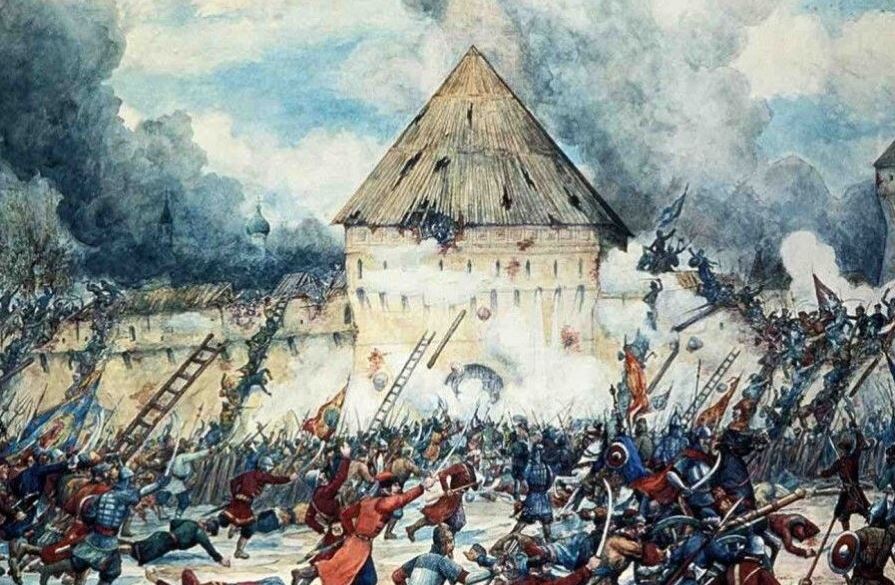 Бой с поляками у Владимирских ворот Москвы в 1612 г. (художник Г. Лисснер)