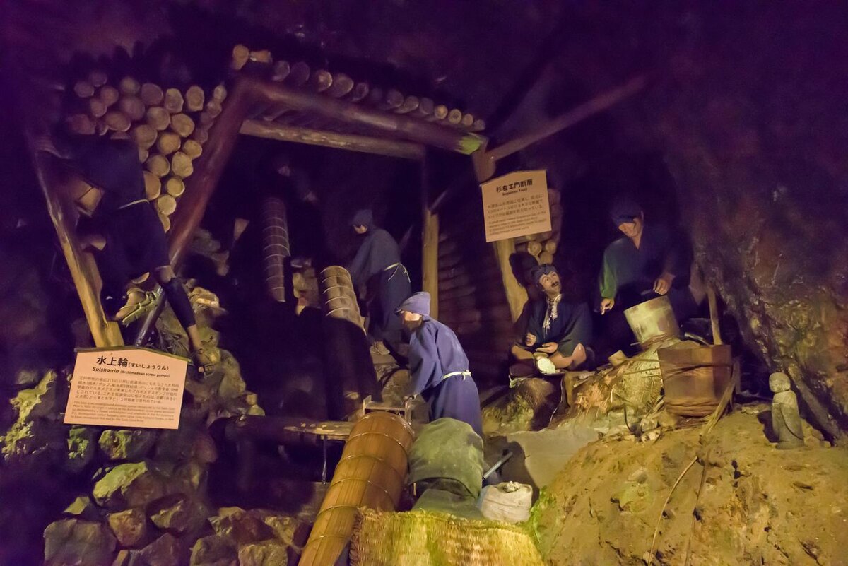 Одна из диорам в японском золотом руднике-музее на острове Садо, рассказывающая о труде корейцев в шахтах во времена Второй мировой войны  Copyright (c) 2024 Takashi Images/Shutterstock. 