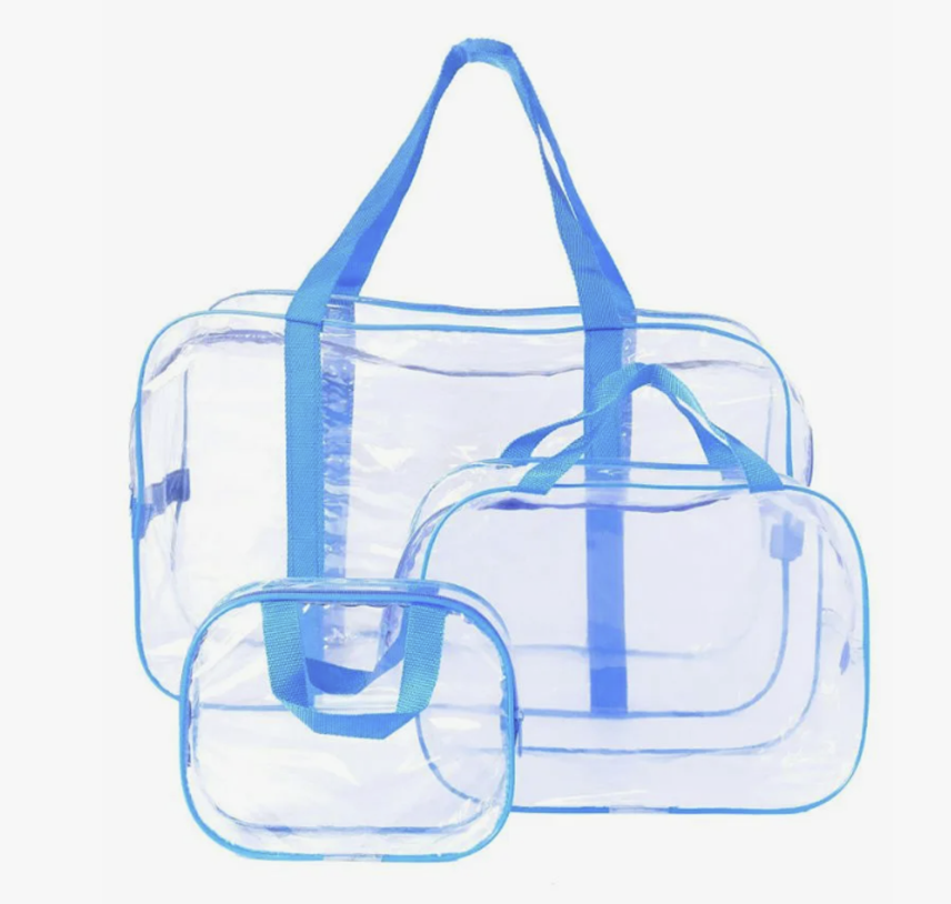 Рекомендация роддома -сумка ПВХ, прозрачная. Изображение взято из открытых источников.