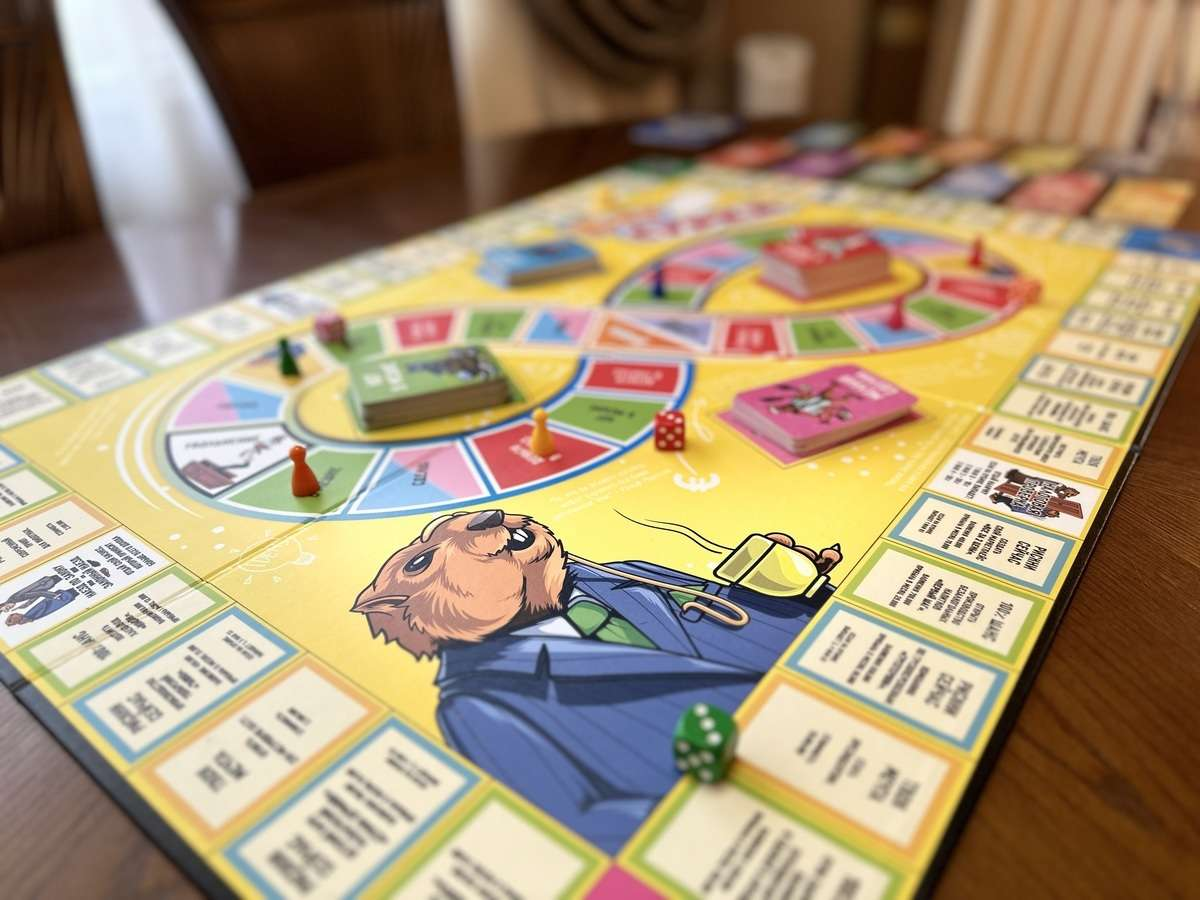 Поле и карточки образовательной настольной игры "Бег сурка"