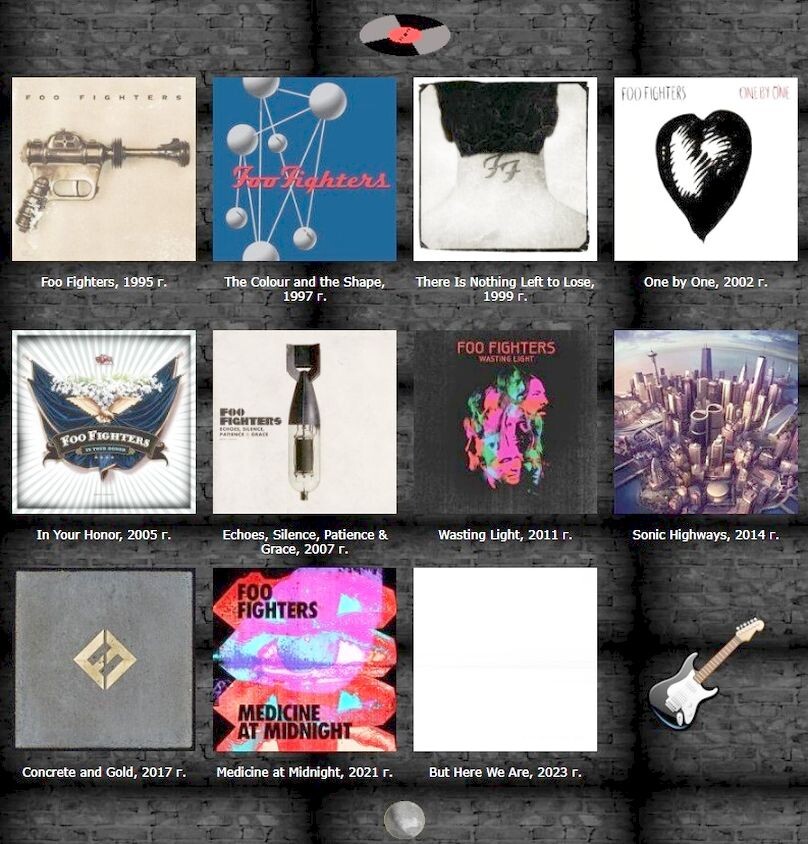 Все 11 студийных альбомов группы Foo Fighters, которые она записала за последние 30 лет