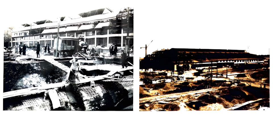 Строительство чугунолитейно цеха Уралмаша, 1931 г.