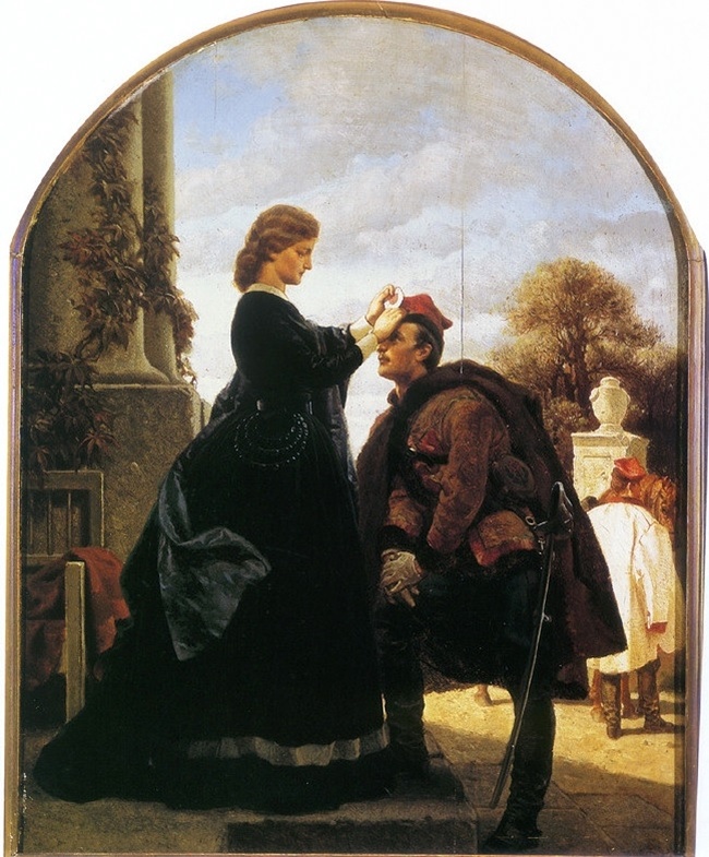 Картина А. Гротгера Прощание повстанца. Источник: https://bliskopolski.pl/pliki/artur-grottger-pozegnanie-powstanca.jpg