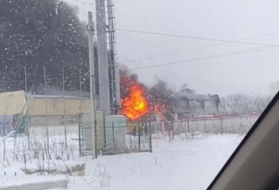    Пожар на Павловском тракте. Источник: t.me/barnaul22official