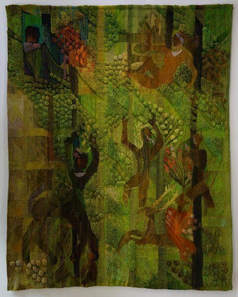 Г. Барканс, гобелен «Художник и его образы» (Кентавр, Фавн и Флора), 1980