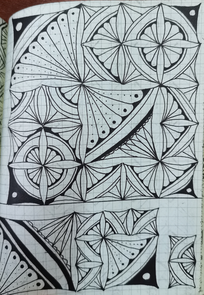 Мой рисунок в блокноте в клетку 