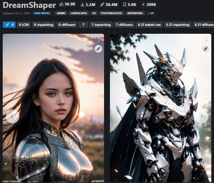Изображение взято с сайта: https://civitai.com/models/4384/dreamshaper