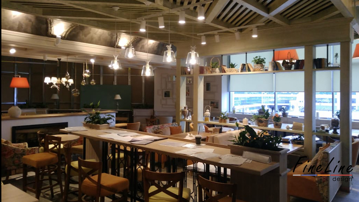 Кафе Иль Патио в аэропорту Домодедово мы спроектировали и построили "под ключ"