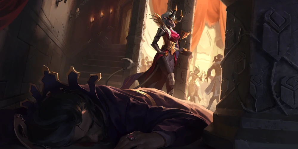 Иллюстрация карты «Шип розы» в Legends of Runeterra