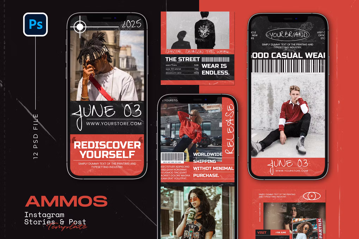 Рекламный шаблон для Instagram - Ammos