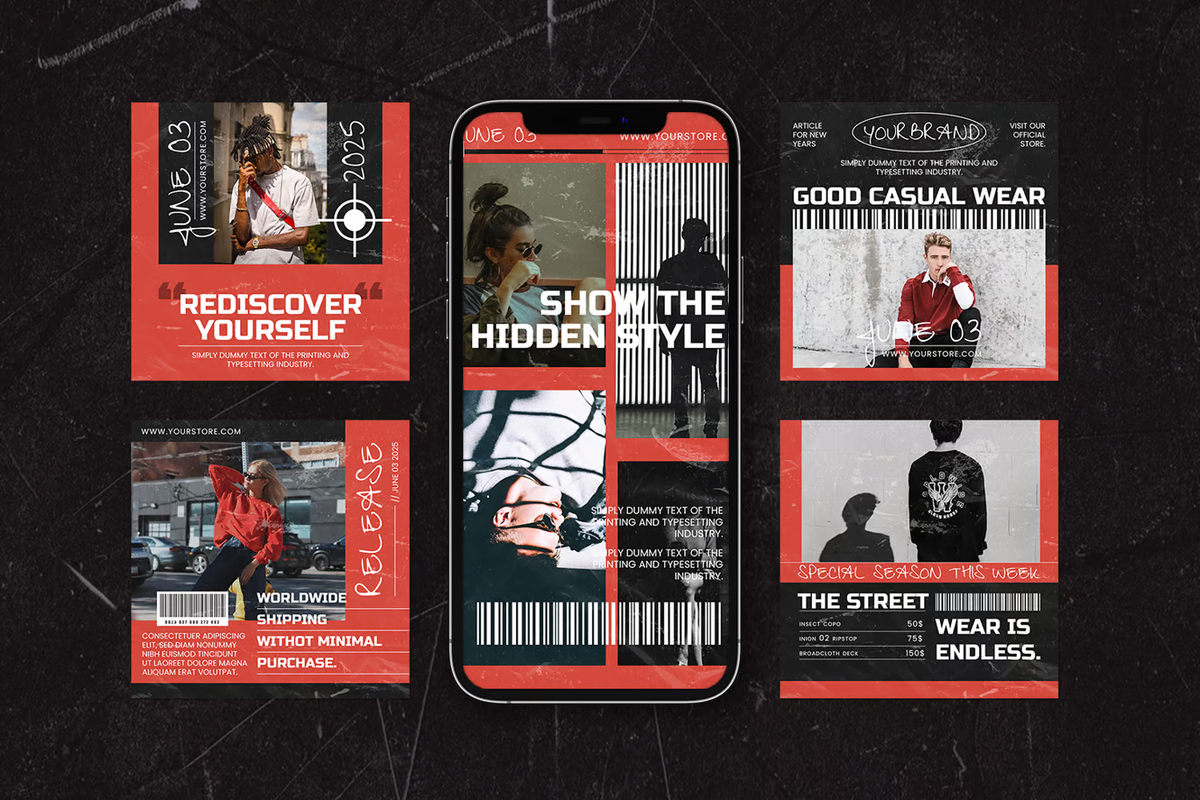 Рекламный шаблон для Instagram - Ammos