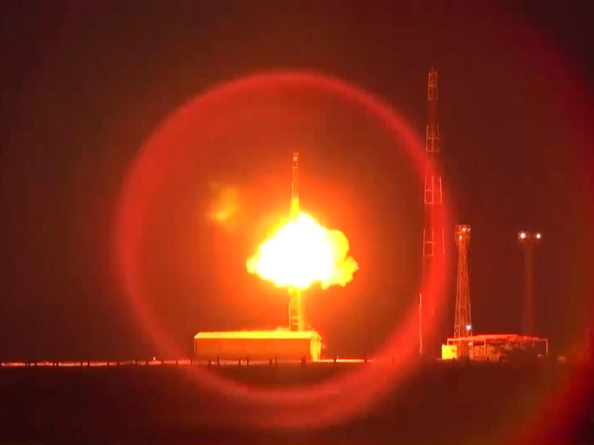    Запуск межконтинентальной баллистической ракеты с полигона "Капустин Яр"© Министерство обороны РФ