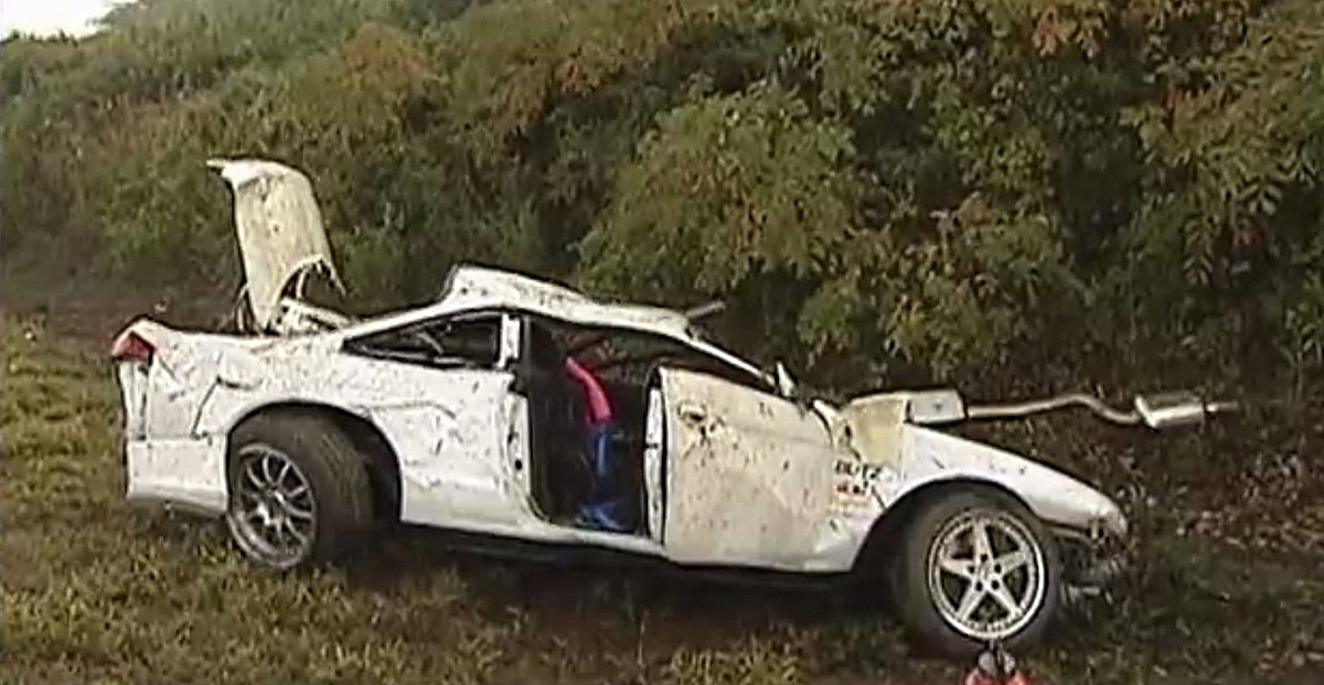 Разбитая Nissan Silvia Эйдзи Ямады