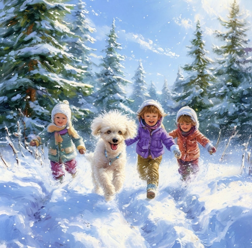 «Зефир с радостью играл с малышами и у него в душе тоже царили радость и веселье».