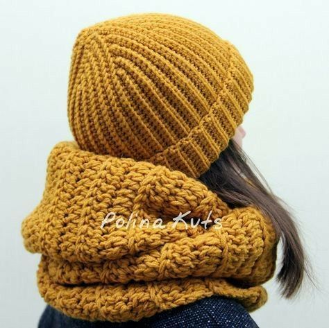 Шапочки крючком в технике поперечного вязания