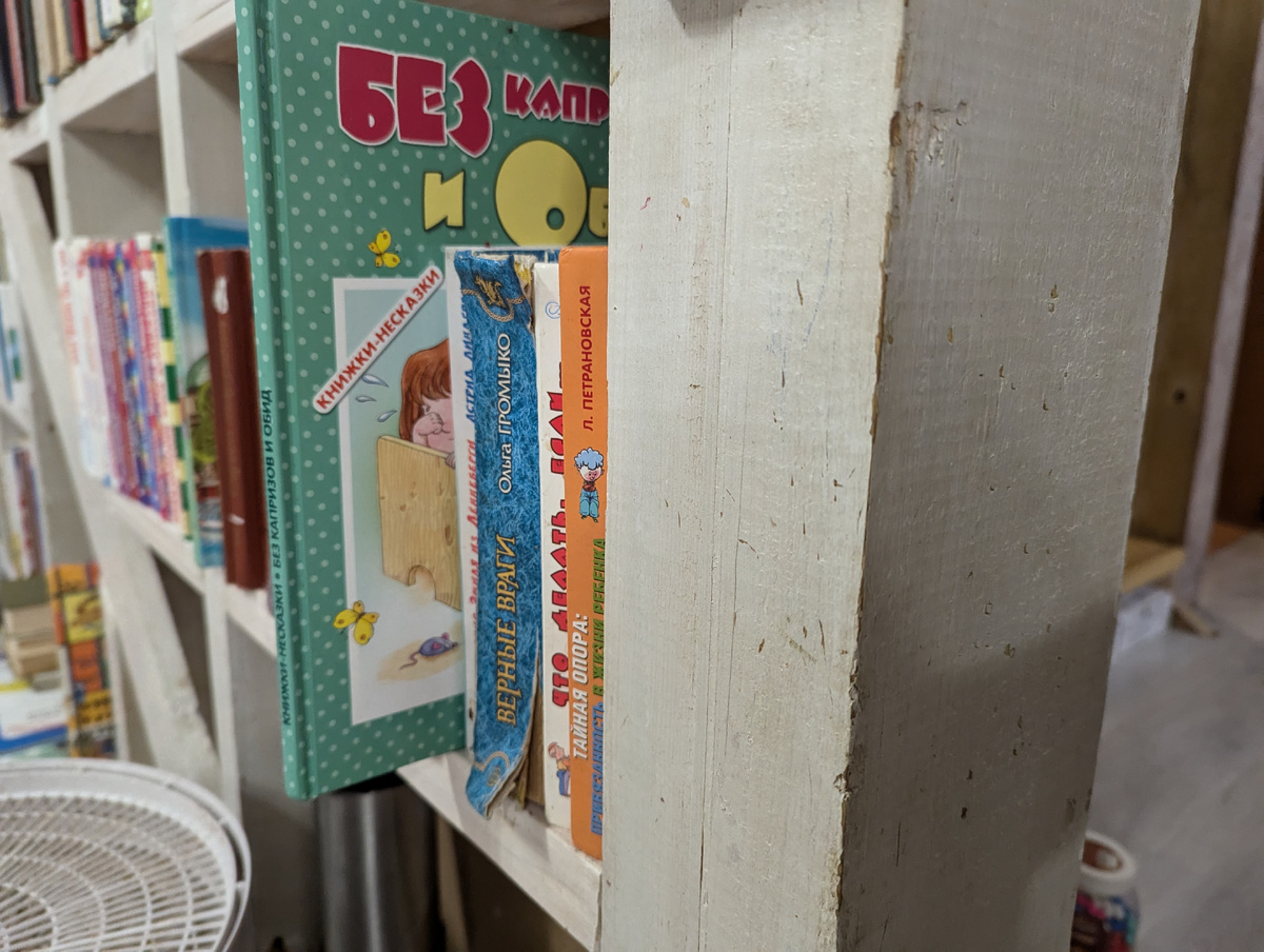 Специально поставила большую книгу рядом с узкими - для иллюстрации