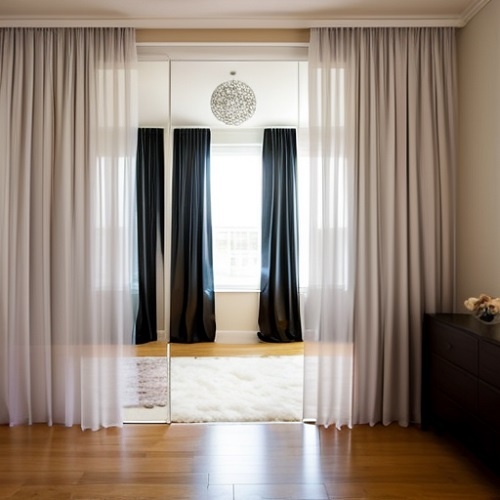 Зонирование квартиры с помощью штор