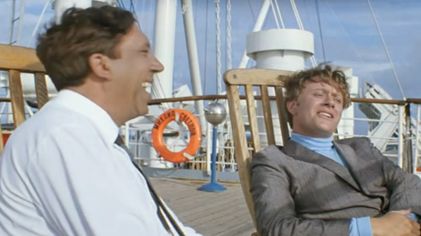 Юрий Никулин и Андрей Миронов. Кадр из "Бриллиантовой руки"