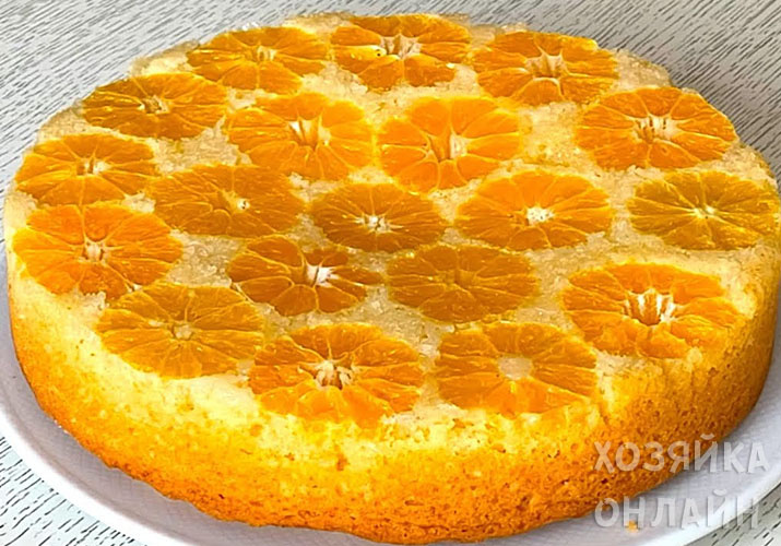 Пирог с мандаринами в духовке