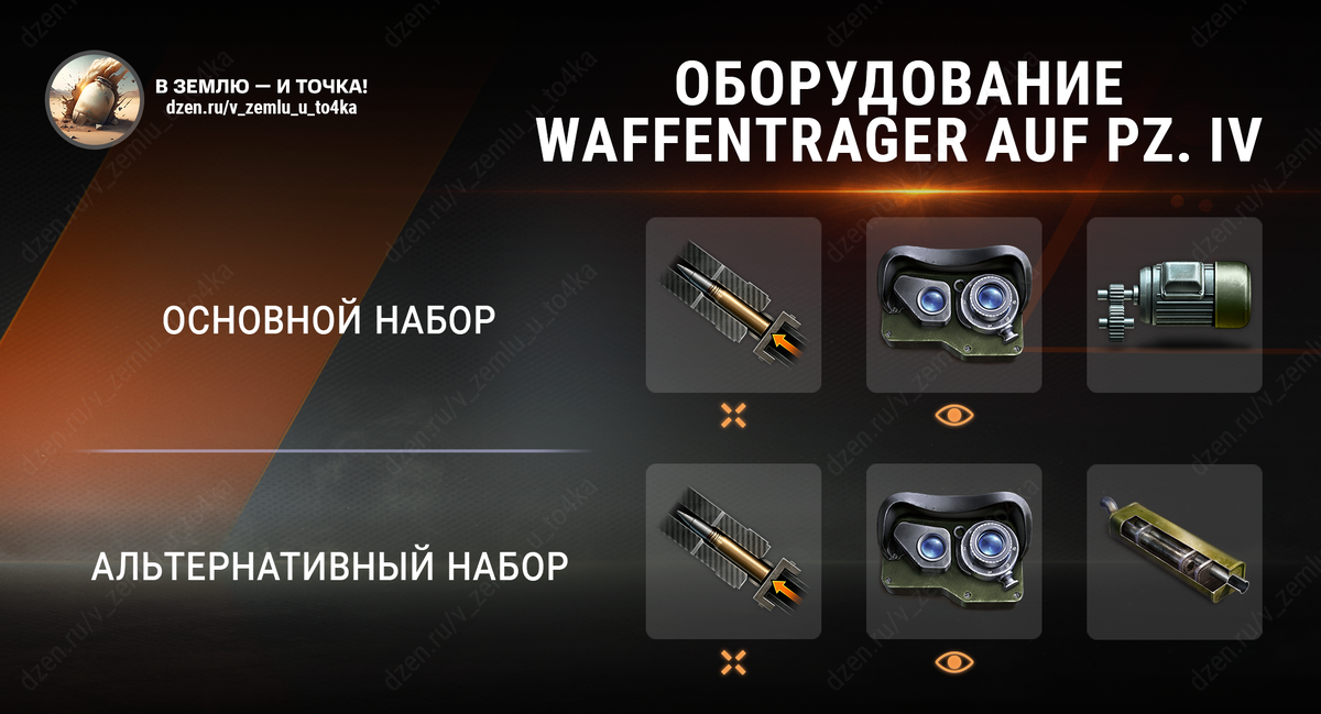 Оборудование для Waffenträger auf Pz. IV (World of Tanks / Мир танков)