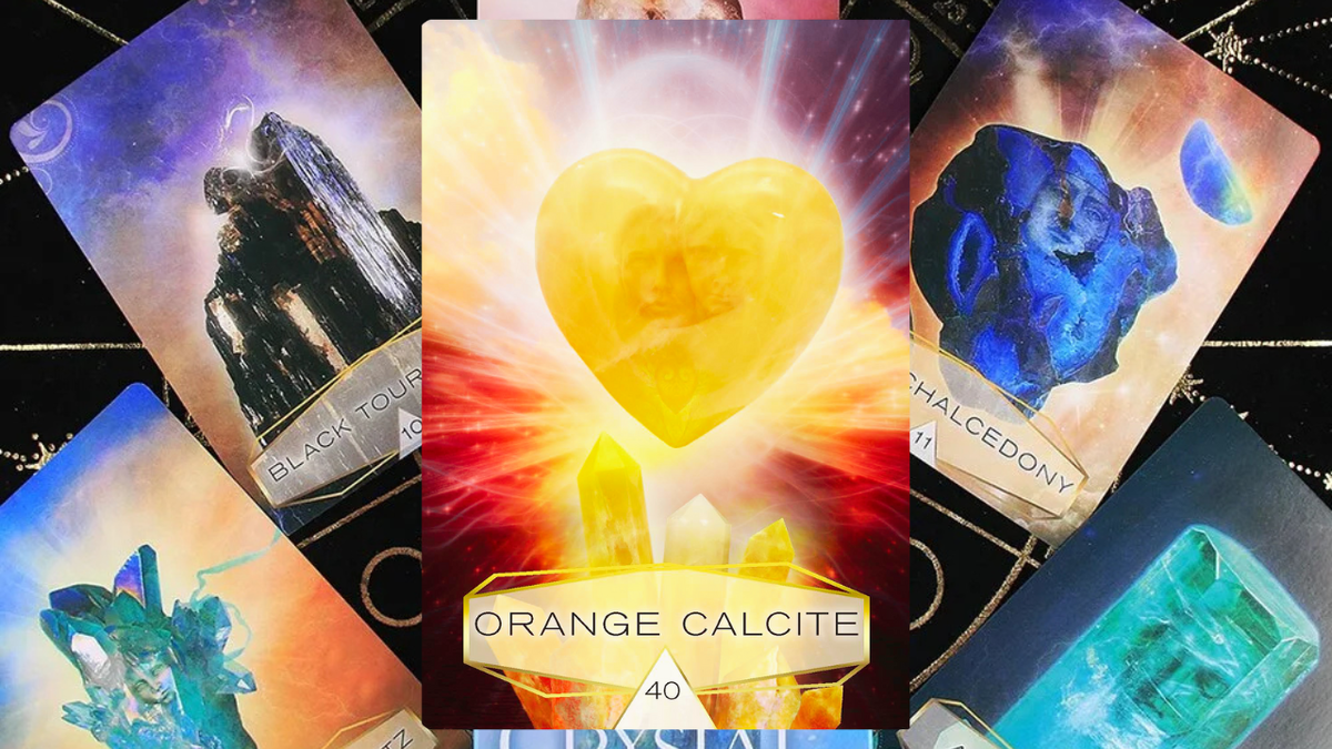 Оранжевый кальцит. Фото "Crystal Spirit Oracle" Colette Baron-Reid