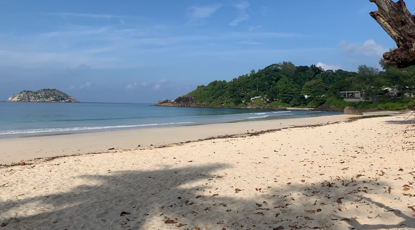 Вид на пустынный пляж Гранд Анс