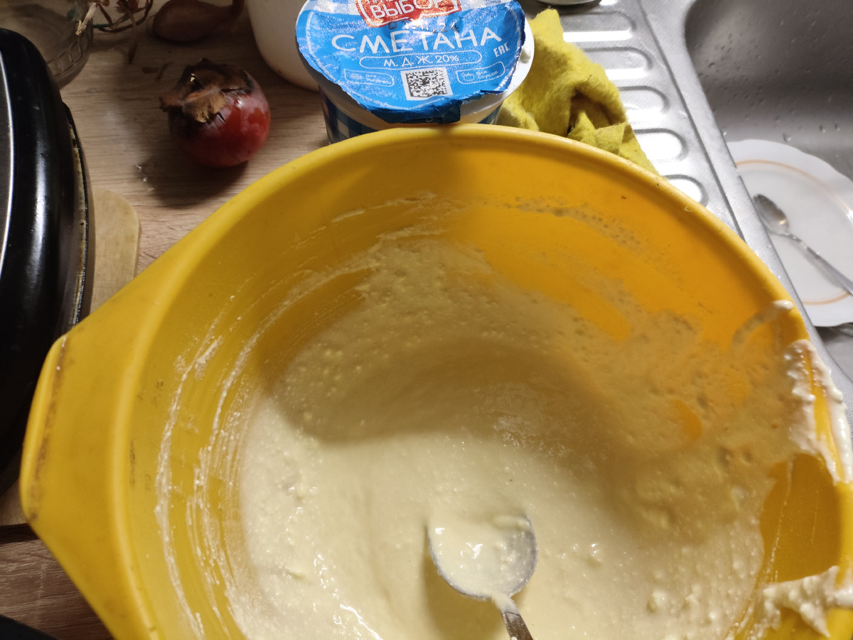 Тесто жиденькое сделала