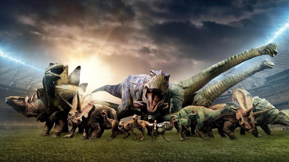 Коллаж с динозаврами