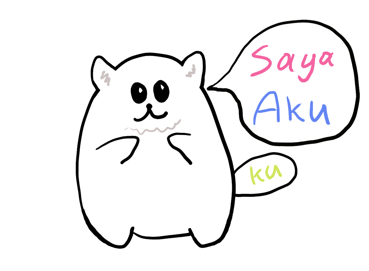 1й вариант - Aku или Saya, 2й вариант "хвостик" -ku, суффикс добавляемый к другим словам