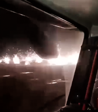 Аэродром в Халино, вот так это выглядело из машины технического обеспечения.