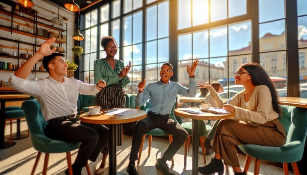    Друзья за чашкой кофе: вдохновение для автоматизации