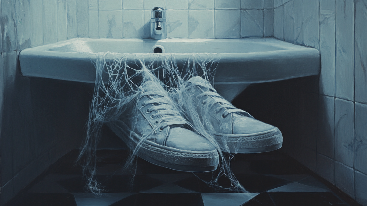 Пыльные кроссовки как символ прокрастинации