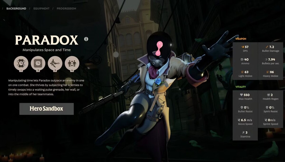     Описание Paradox в меню Deadlock