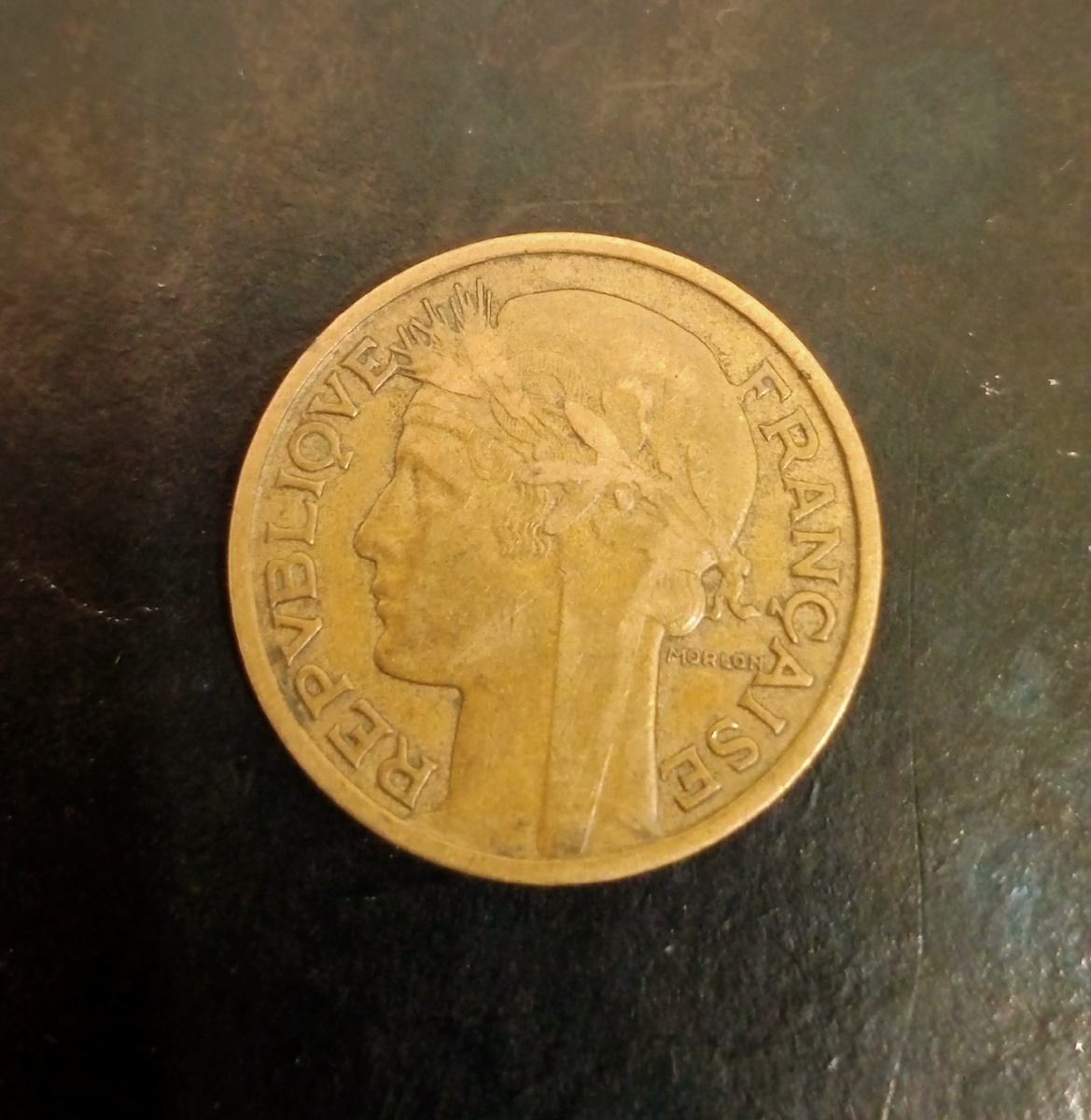 Реверс монеты 2 франка 1931г