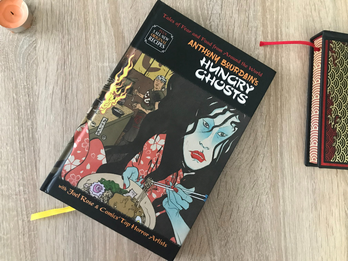 Книга комиксов "Anthony Bourdain’s Hungry Ghosts", или "Голодные духи Энтони Бурдена", 2018г. Идейный вдохновитель - американский шеф-повар и путешественник Энтони Бурден (1956-2018), авторы Энтони Бурден и Джоэл Роуз, плюс восемь художников, колорист и художник по шрифтам