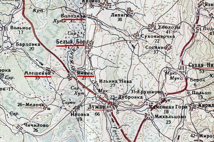 Карта района боевых действий