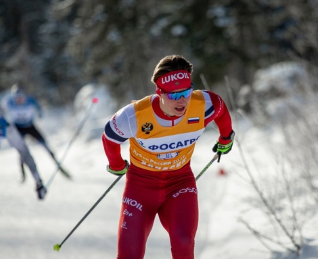 Савелий Коростелев в гонке 15км СВ. Первый этап Кубка России 